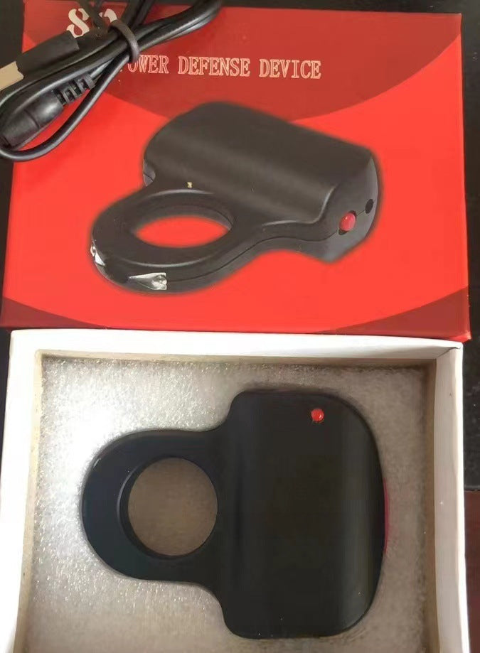 Bague électrique auto-défense "Cheetah Thorn" – 18MV, rechargeable, design créatif